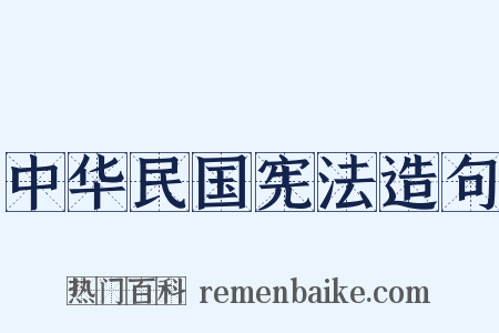 中华民国宪法造句是什么意思的图片